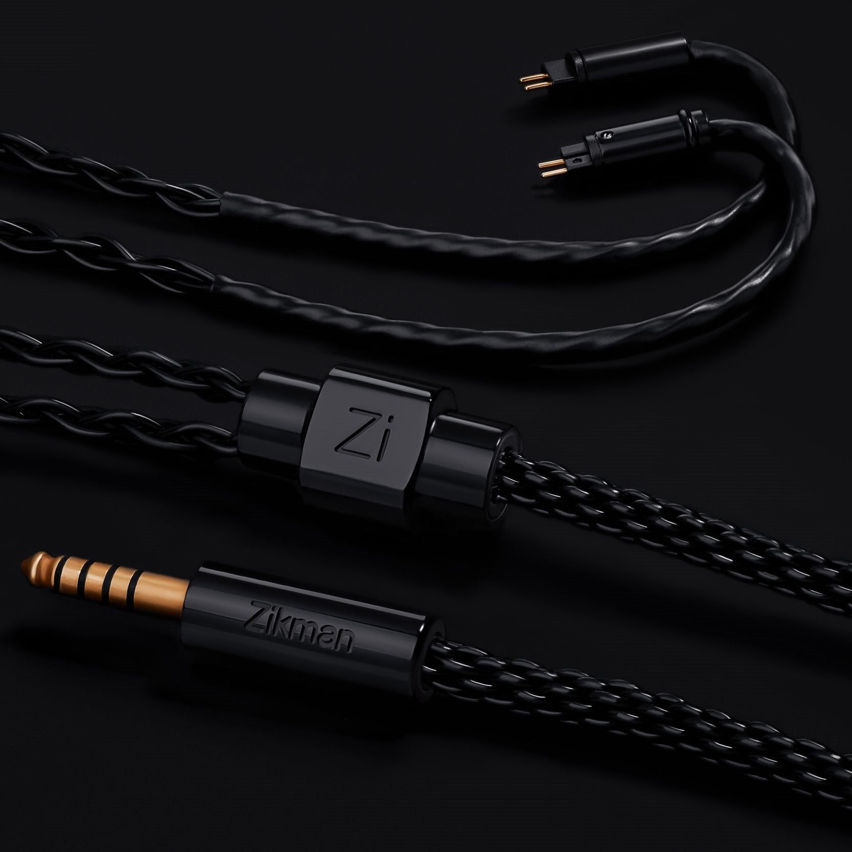 Zikman Rhine Elegance Black Edition — Cable Audiófilo Insignia de Cobre OCC Trenzado a Mano