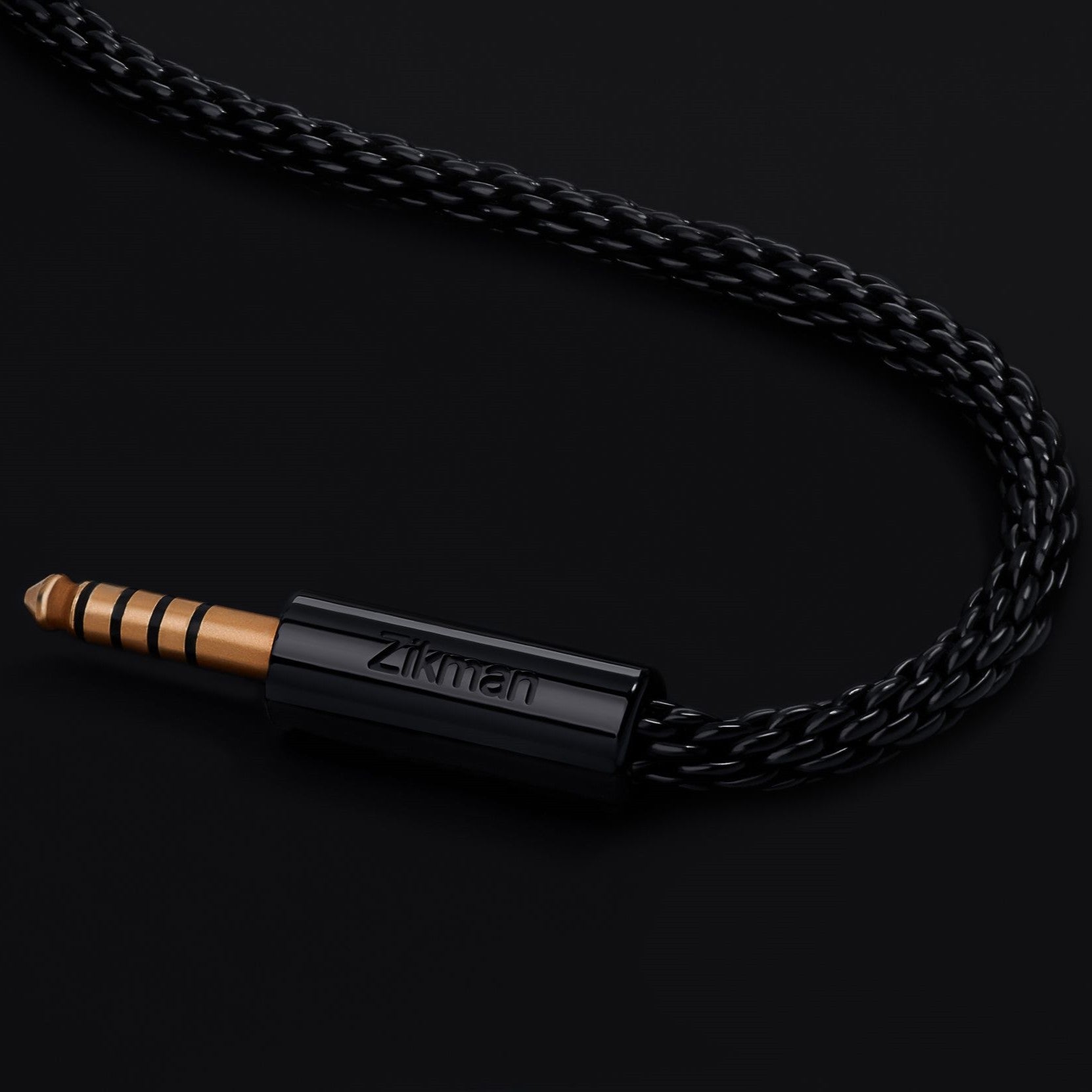 Zikman Rhine Elegance Black Edition — Cable Audiófilo Insignia de Cobre OCC Trenzado a Mano