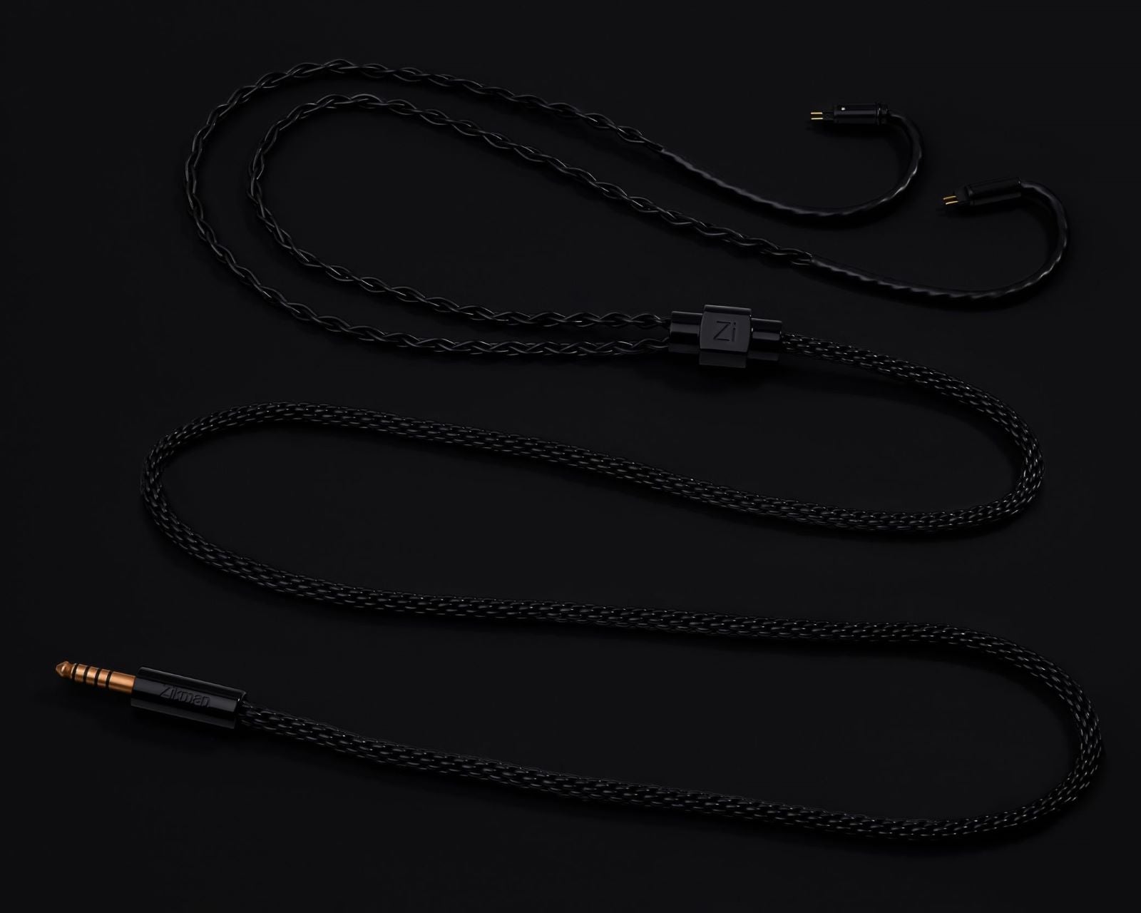 Zikman Rhine Elegance Black Edition — Cable Audiófilo Insignia de Cobre OCC Trenzado a Mano