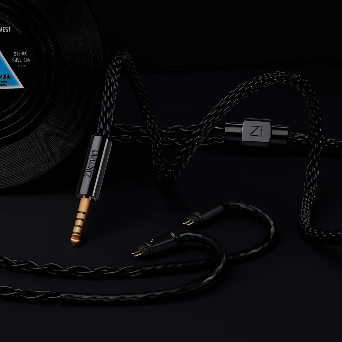 Zikman Rhine Elegance Black Edition — Cable Audiófilo Insignia de Cobre OCC Trenzado a Mano