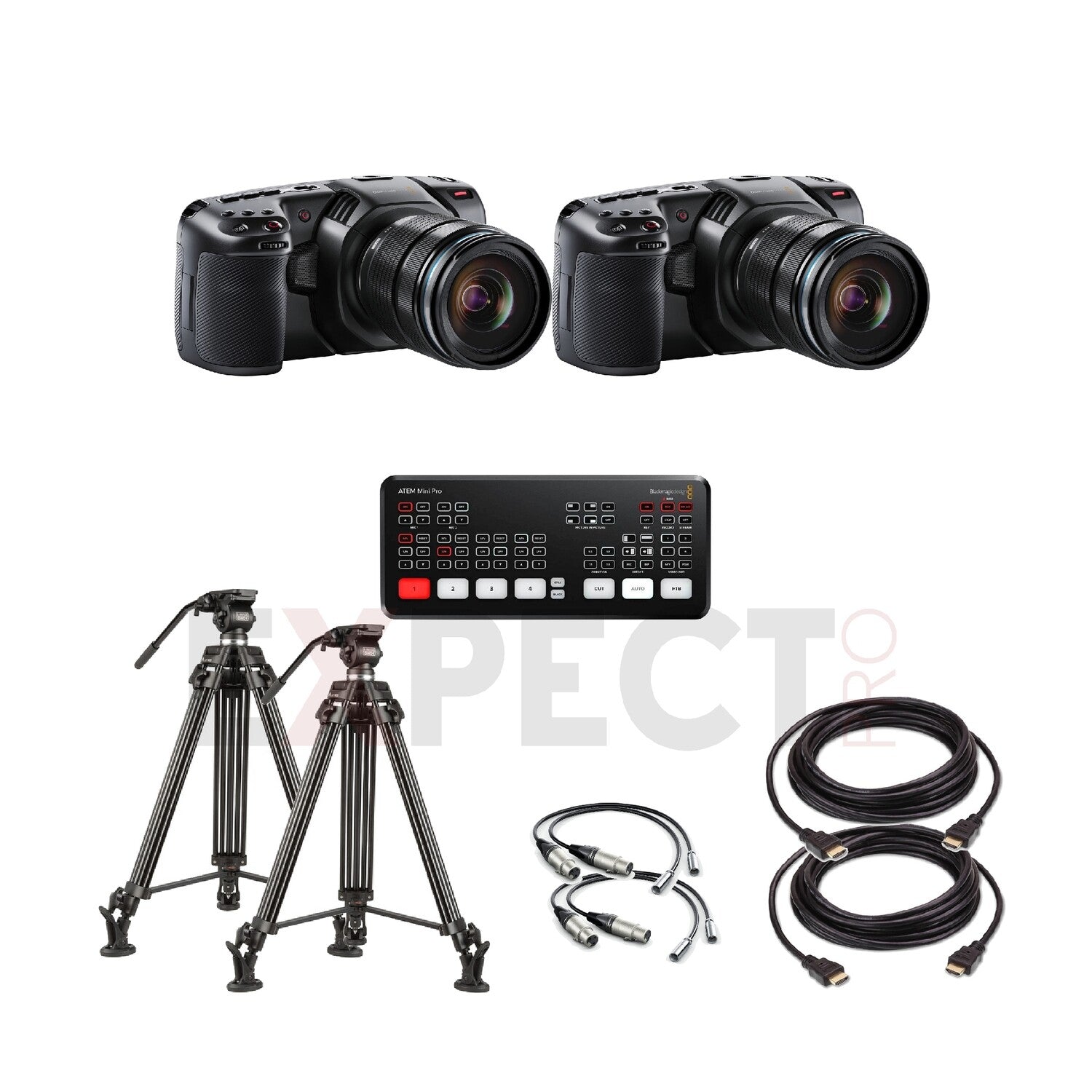 Kit para transmisión en vivo ATEM Mini Pro 2 x Pocket 4K