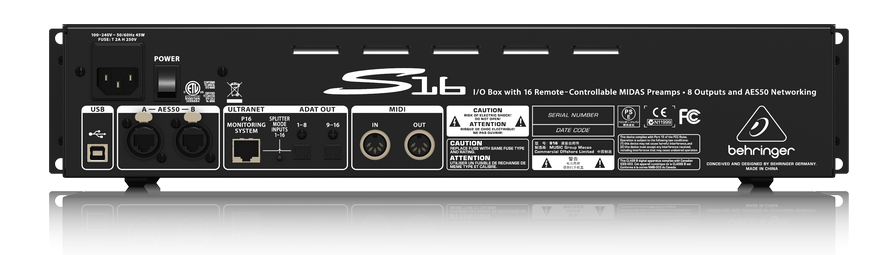 Behringer S16 I/O snake digital